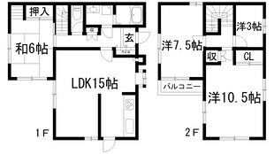 南花屋敷4丁目戸建の物件間取画像